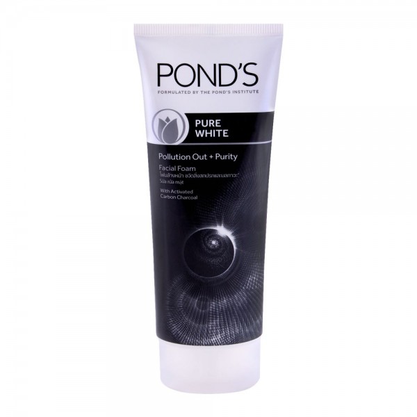 POND'S PURE WHITE POLLUTION OUT + PURITY FACIAL FOAM 100G