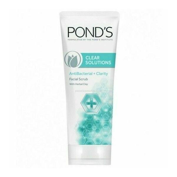 PONDS FACIAL SCRUB CLEAR SOLUTIONS ANTI BACTERIAL CLARITY OIL CONTROL 100ML