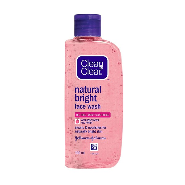 CLEAN & CLEAR 100ML FACE WASH NATURAL BRIGHT
